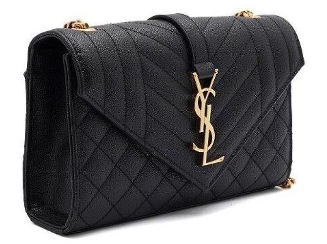 Saint Laurent Monogram Quilted Envelope Gold Chain Schultertasche und Crossbody-Bag - Ansicht 4