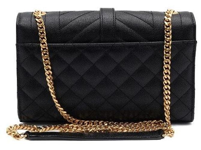 Saint Laurent Monogram Quilted Envelope Gold Chain Schultertasche und Crossbody-Bag - Ansicht 5