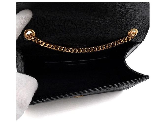 Saint Laurent Monogram Quilted Envelope Gold Chain Schultertasche und Crossbody-Bag - Ansicht 6