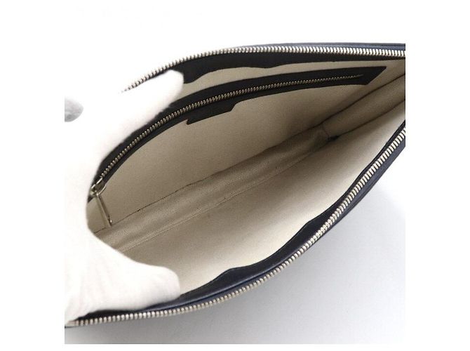 Gucci Clutch Portfolio GG Navy Unisex - vista 6