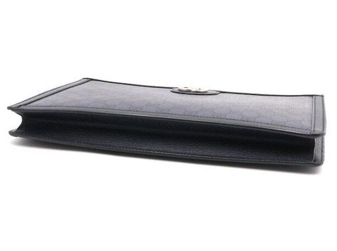 Gucci Clutch Portfolio GG Navy Unisex - vista 7