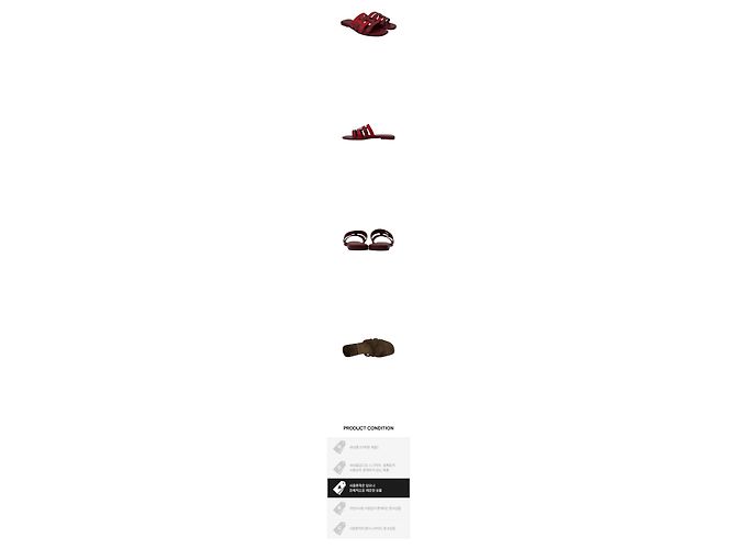 Hermès Amour Sandalen-Slipper Rot - Ansicht 2