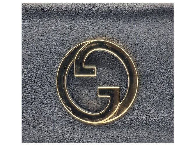 Gucci Borsa a tracolla Blondie in vitello nero con catena dorata - vista 2