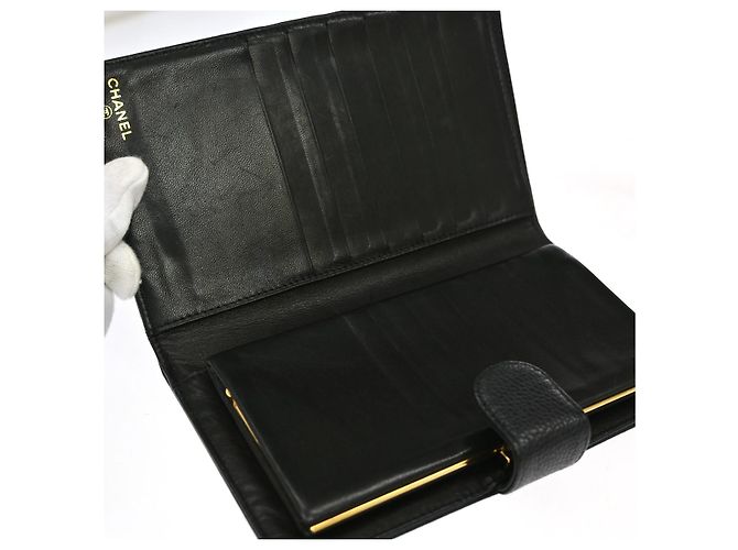 Chanel Timeless CC French Caviar Long Nero - vista 3