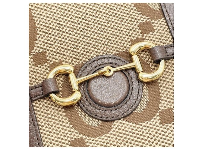 Gucci Jumbo GG Shoulder Bag Brown Beige - vista 5