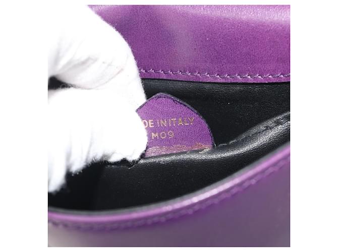 Céline Celine Vintage Leather Porpora - vista 7