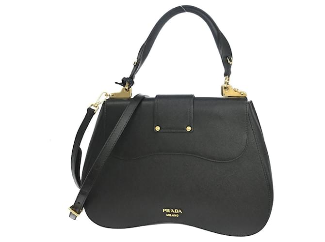 Prada Sidonie Saffiano Large Schwarz - Ansicht 2