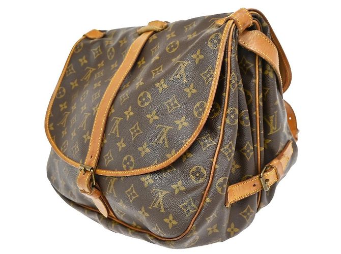 Louis Vuitton Saumur Monogram 35 Marrone - vista 4