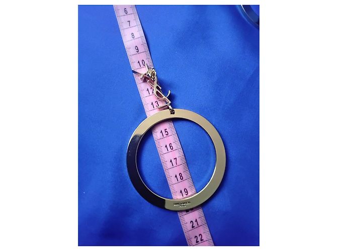 Orecchini a cerchio Saint Laurent con monogramma YSL tono oro D'oro - vista 5