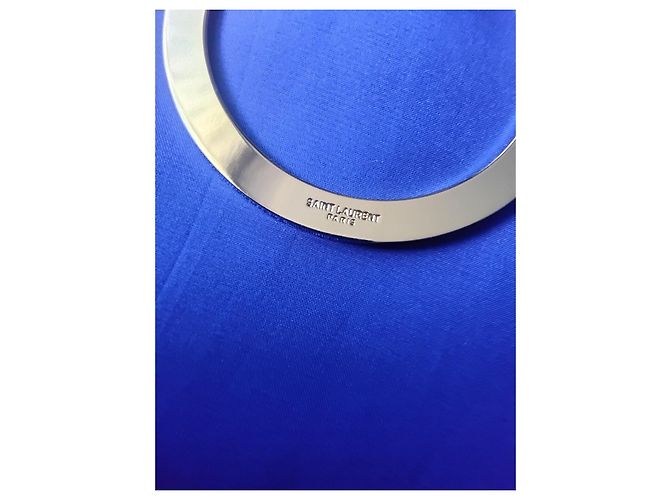 Orecchini a cerchio Saint Laurent con monogramma YSL tono oro D'oro - vista 8
