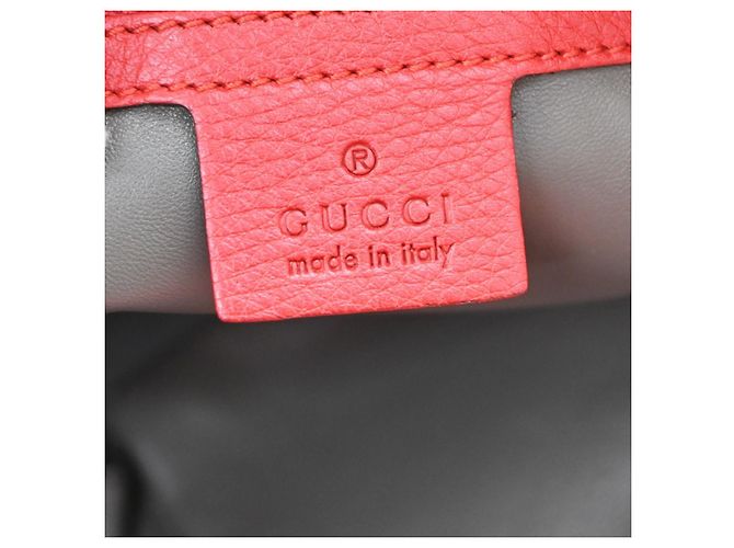 Gucci Lady Tassel Top Handle Leather Medium Rosso - vista 6