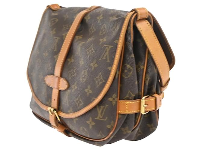 Louis Vuitton Saumur Monogram 30 Marrone - vista 3