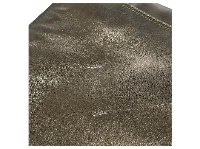Chanel Vintage Logo Flap Messenger Lambskin Small Marrone - vista 7