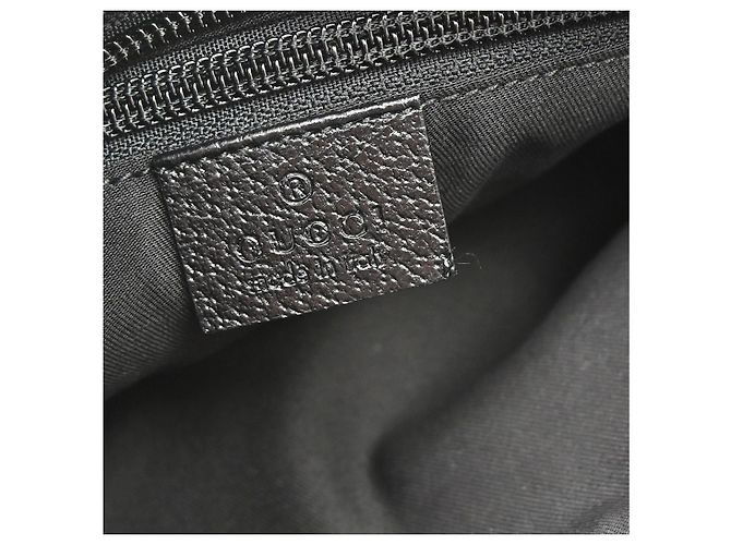 Borsa a tracolla Gucci Web Strap Zip in canvas GG e pelle Small Nero - vista 4