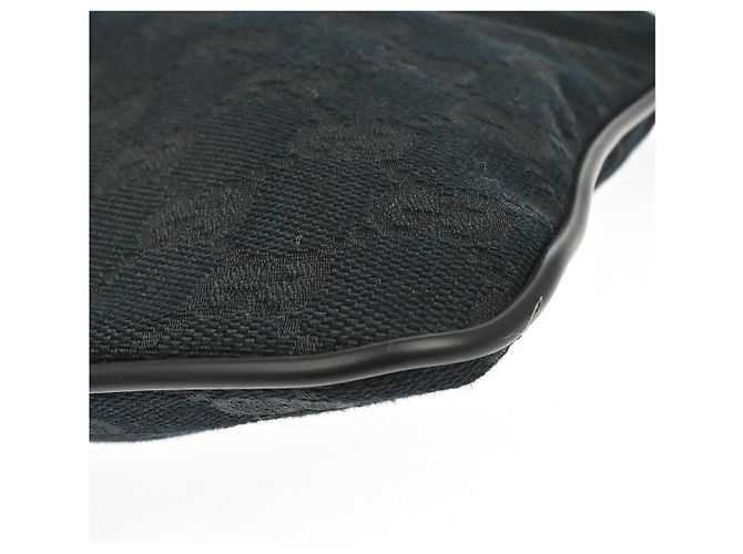 Borsa a tracolla Gucci Web Strap Zip in canvas GG e pelle Small Nero - vista 7