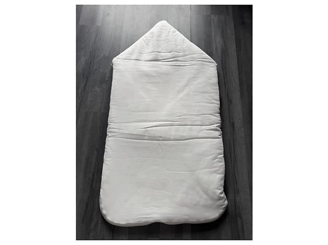Saco de dormir Chloé en algodón blanco con bordados - vista 8