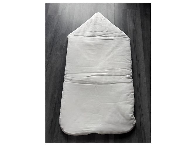 Saco de dormir Chloé en algodón blanco con bordados - vista 9