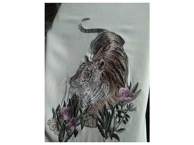 Stella Mc Cartney Stella McCartney Oversized Sweatshirt mit Tiger-Stickerei (Made in Italy) Beige - Ansicht 6