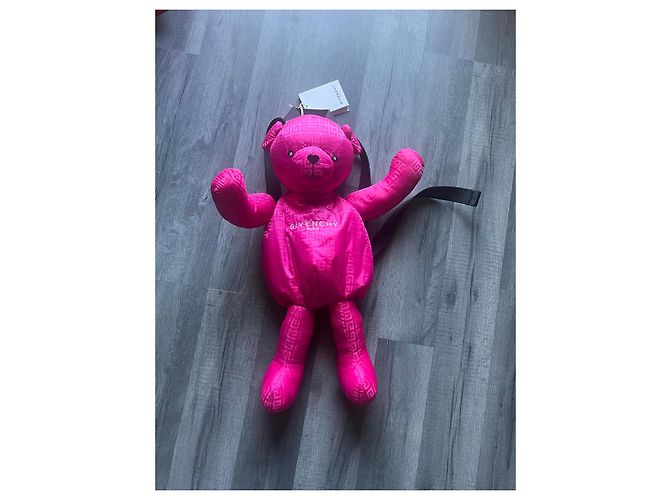 Givenchy pink plush bear backpack - view 2