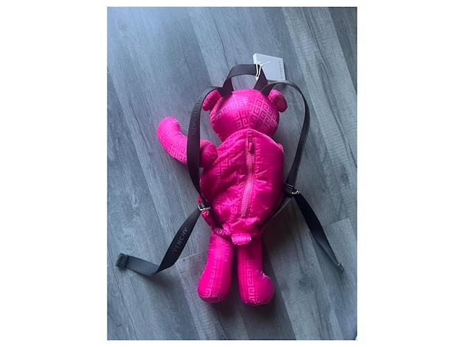 Givenchy pink plush bear backpack - view 4