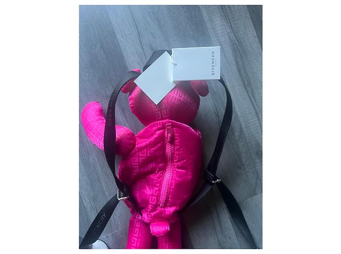 Givenchy pink plush bear backpack - view 5
