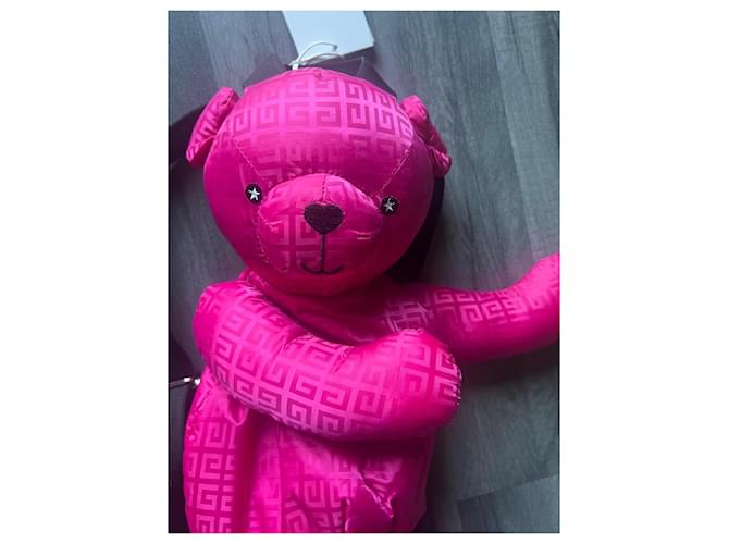 Givenchy pink plush bear backpack - view 6