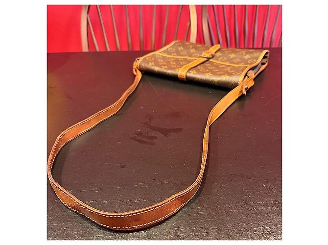 Louis Vuitton Vintage Sac Serviette Crossbody Bag Marrone Monogramma - vista 3