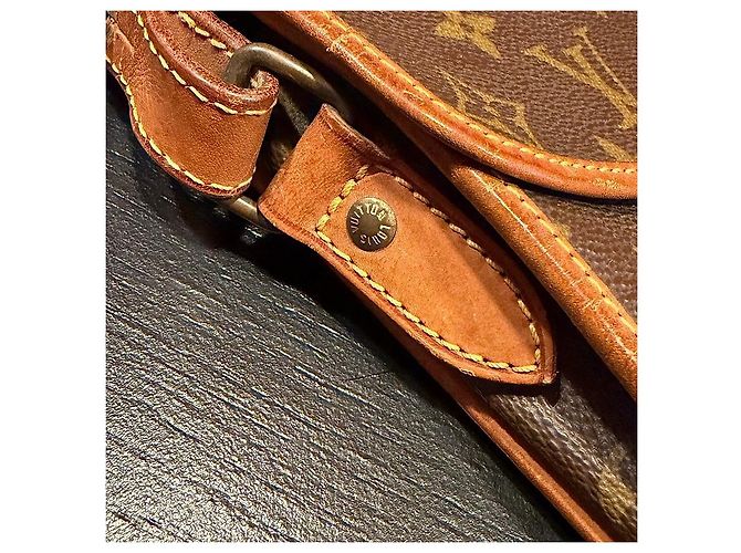 Louis Vuitton Vintage Sac Serviette Crossbody Bag Marrone Monogramma - vista 4