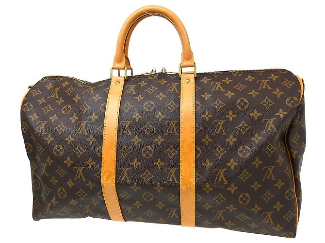 Louis Vuitton Keepall Bandoulière Monogram 50 Marrone - vista 2