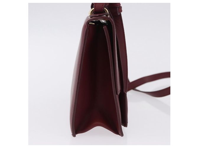 Salvatore Ferragamo Aileen Leather Mini Bordò - vista 4
