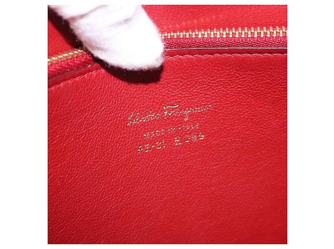Salvatore Ferragamo Aileen Leather Mini Bordò - vista 6