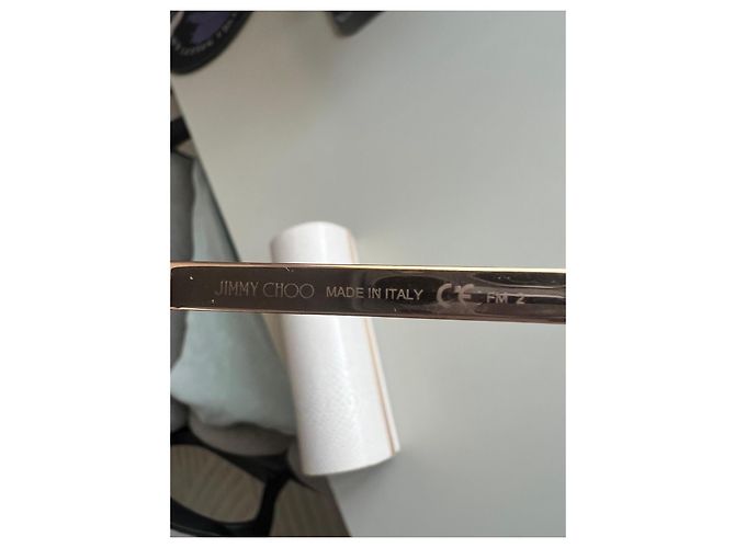 Gafas de sol Jimmy Choo Deep Blue Snake Rose Gold gradual Castaño Azul - vista 6