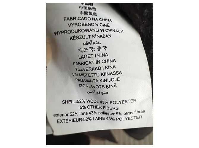 Michael Kors Wool Blend Logo Jacquard Wrap Belted Brown  Coat size L Monogram - view 6