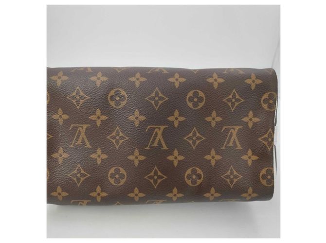 Borsa Louis Vuitton Speedy Bandoulière 25 Marrone Bianco Monogramma - vista 4