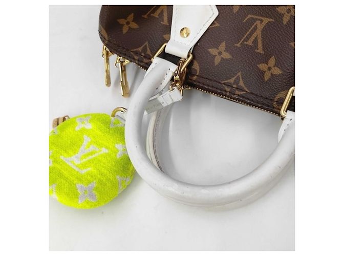 Borsa Louis Vuitton Speedy Bandoulière 25 Marrone Bianco Monogramma - vista 6
