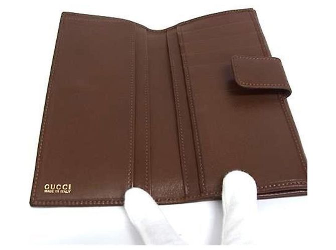 Bamboo GUCCI Cartera Larga con Solapa de Bambú Castaño - vista 3