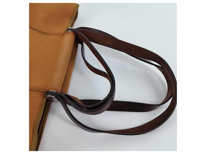 Hermès Borsa a tracolla Hermes Cabas Elan PM Marrone - vista 3