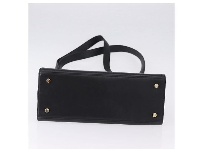 Borsa a tracolla Salvatore Ferragamo Gancini in pelle nera e oro Auth 196817 Nero D'oro - vista 10