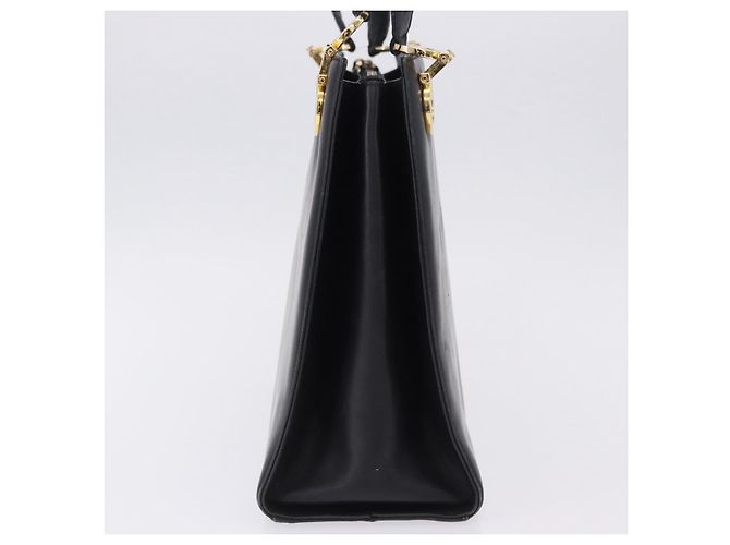 Borsa a tracolla Salvatore Ferragamo Gancini in pelle nera e oro Auth 196817 Nero D'oro - vista 5