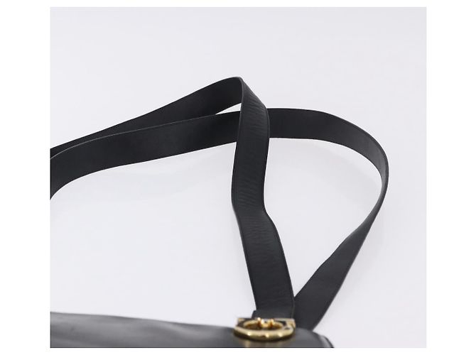 Borsa a tracolla Salvatore Ferragamo Gancini in pelle nera e oro Auth 196817 Nero D'oro - vista 9