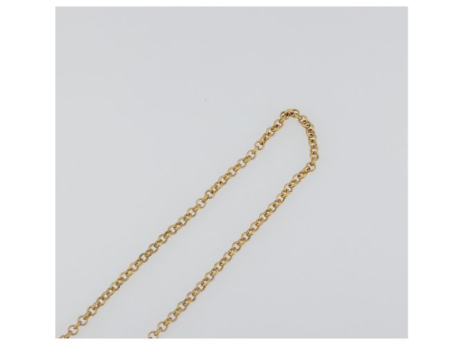 Collana Profumo CHANEL Metallo Tono Oro Trasparente CC Auth 194412 - vista 6
