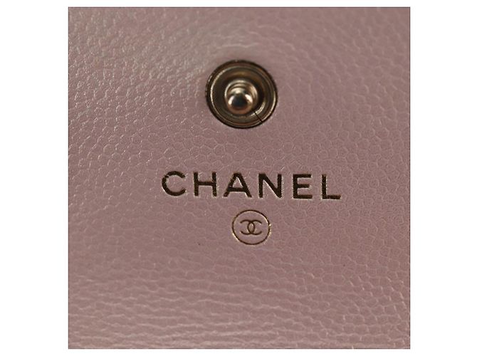 CHANEL Matelasse Chain Shoulder Pouch Caviar Skin Pink Gold Tone CC Auth 196186V Rosa - vista 19