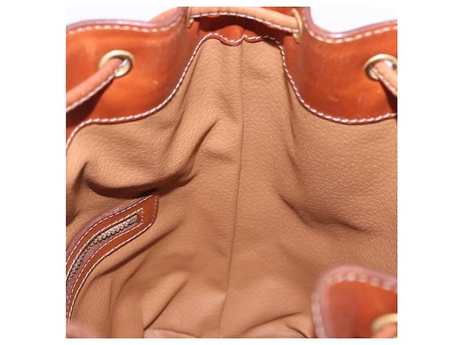 Céline Borsa a tracolla CELINE Macadam Canvas PVC Leather Brown Gold Auth 195708 Marrone D'oro - vista 19