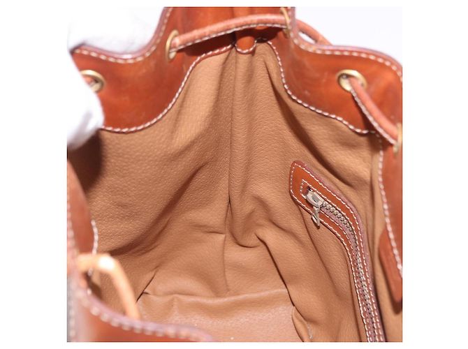 Céline Borsa a tracolla CELINE Macadam Canvas PVC Leather Brown Gold Auth 195708 Marrone D'oro - vista 20