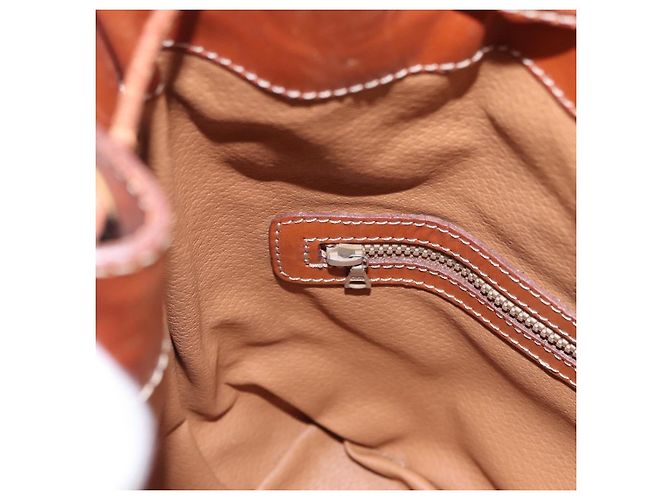 Céline Borsa a tracolla CELINE Macadam Canvas PVC Leather Brown Gold Auth 195708 Marrone D'oro - vista 21