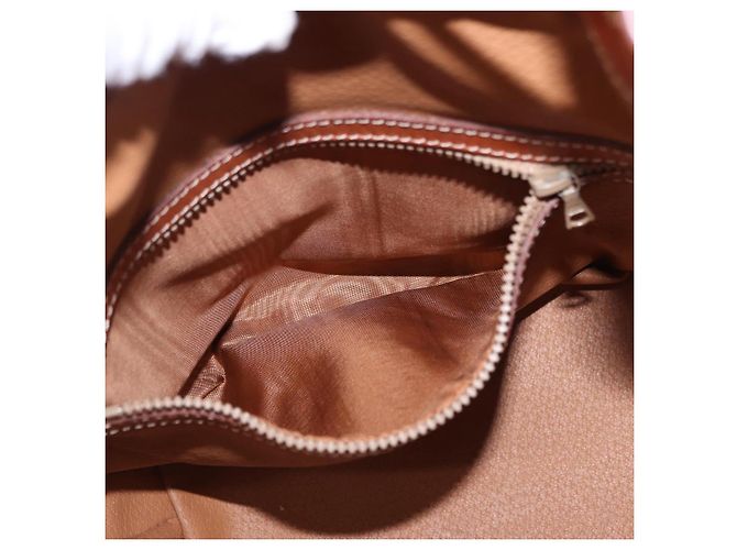 Céline Borsa a tracolla CELINE Macadam Canvas PVC Leather Brown Gold Auth 195708 Marrone D'oro - vista 22