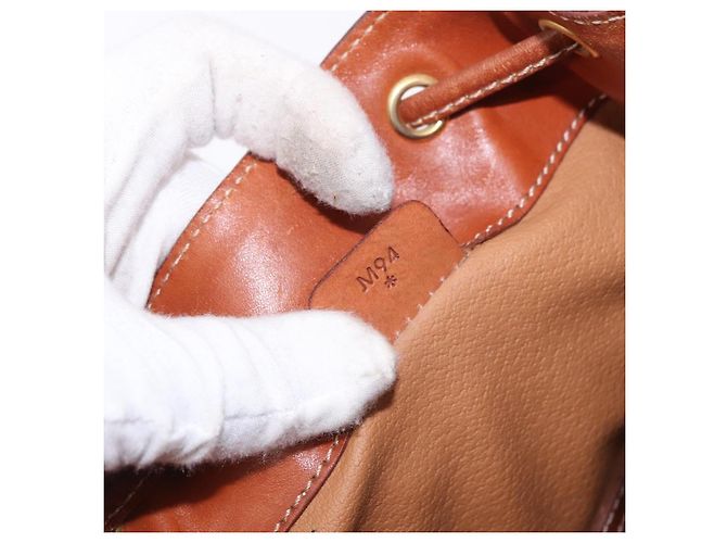 Céline Borsa a tracolla CELINE Macadam Canvas PVC Leather Brown Gold Auth 195708 Marrone D'oro - vista 23