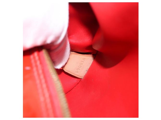 Borsa a mano LOUIS VUITTON Monogram Vernis Bedford Rossa M91986 LV Auth 196779 Rosso - vista 12