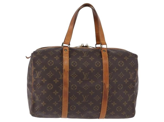LOUIS VUITTON Monogram Sac Souple 35 Boston Bag M41626 LV Auth BA14674 Monogramma - vista 13