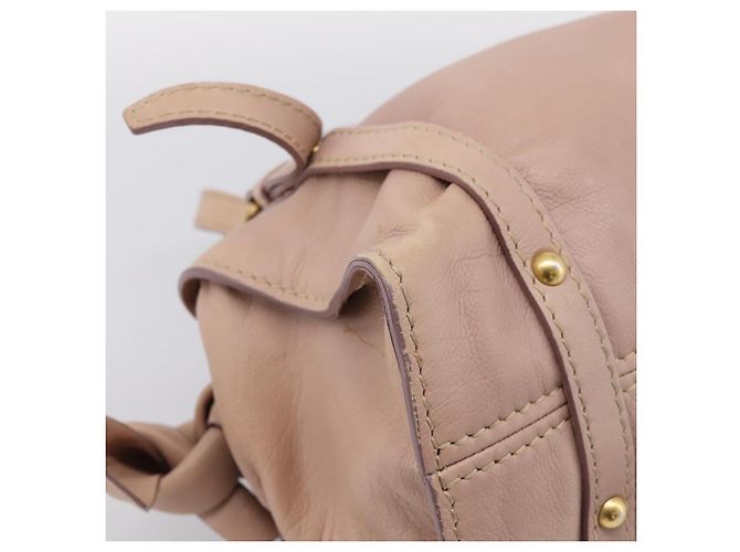 Borsa Tote Miu Miu Pelle Beige Oro Auth 196841V D'oro - vista 14